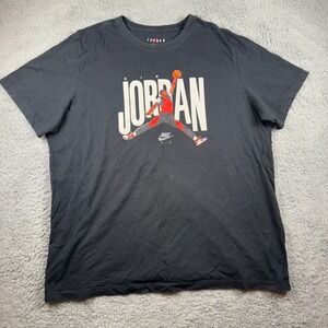 Vtg Nike Air Jordan T Shirt 2XL Mens Black NBA Michael Jordan Jumpman Basketball